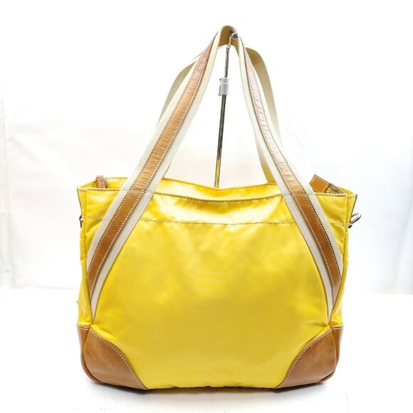 Prada Tote Bag Yellow Nylon 1051702 - Picture 1 of 9